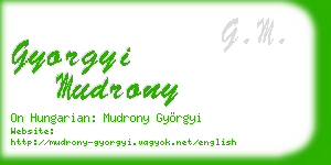 gyorgyi mudrony business card